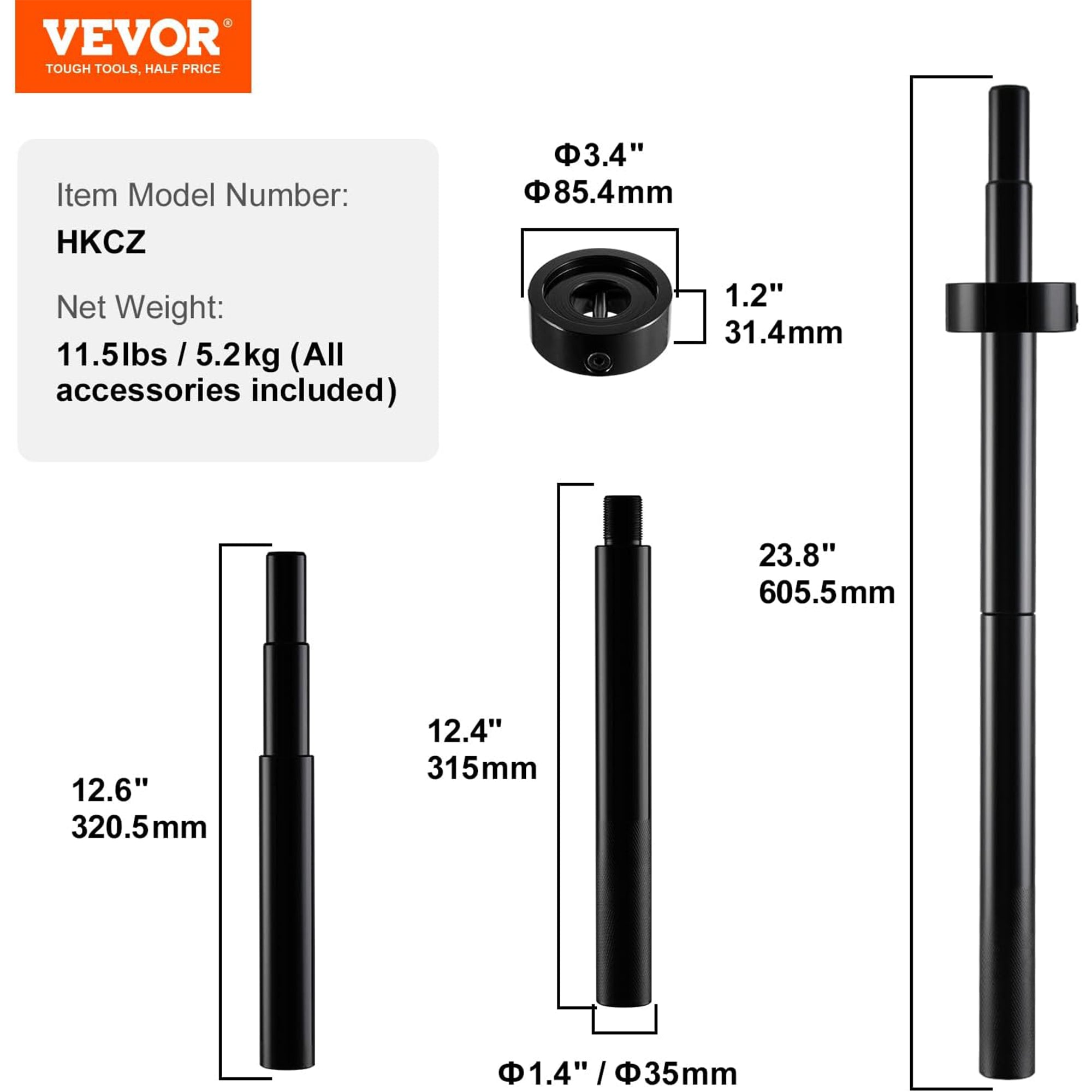 Vevor Gimbal Bearing Alignment Tool Kit, Universal Puller Set for Marine Engines - VMInnovations