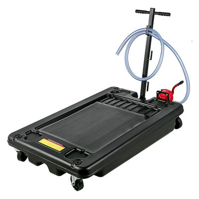 VEVOR Low Profile Oil Drain Pan w/ Pump, 64L Electric Oil Change Cart w/8' Hose - VMInnovations