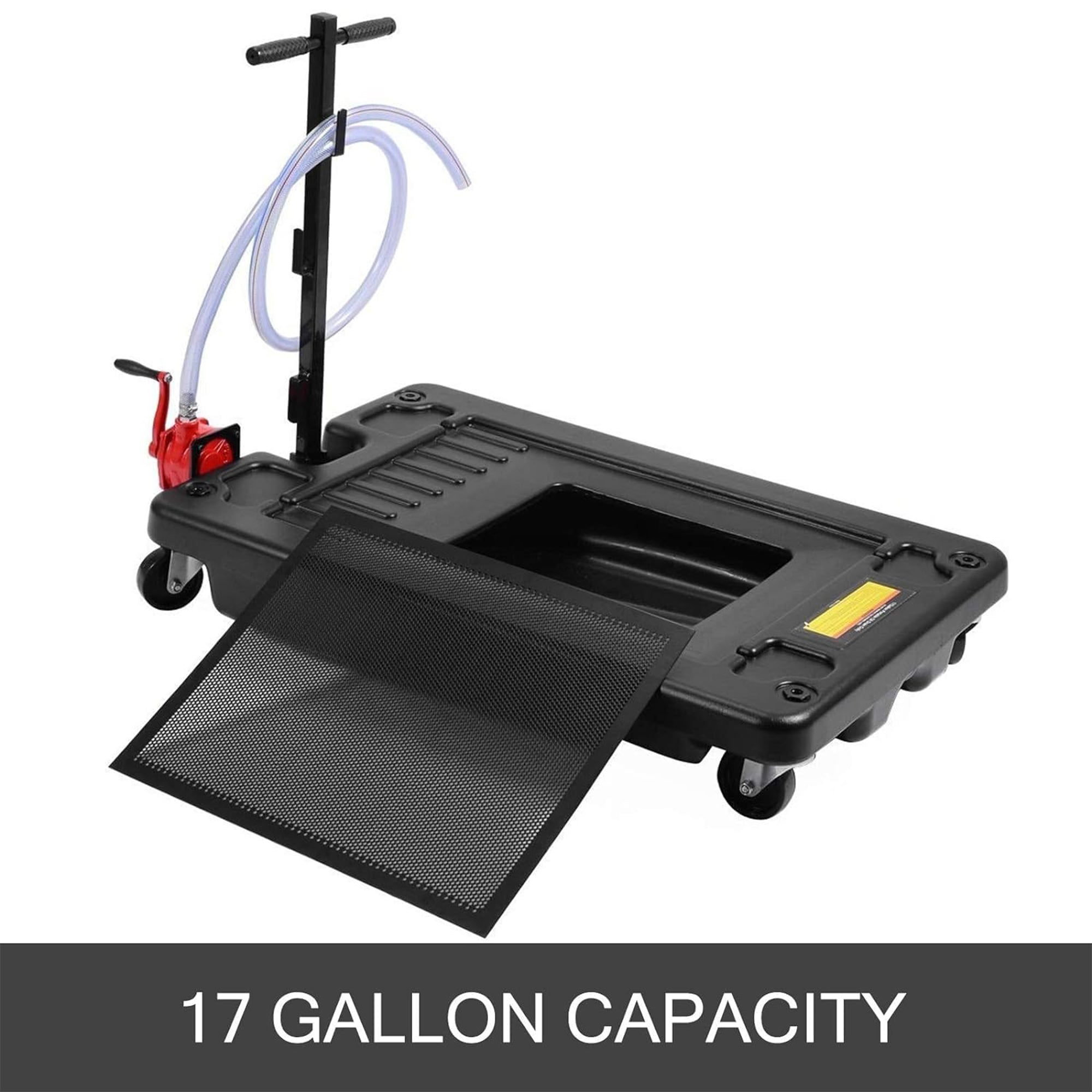VEVOR Low Profile Oil Drain Pan w/ Pump, 64L Electric Oil Change Cart w/8' Hose - VMInnovations