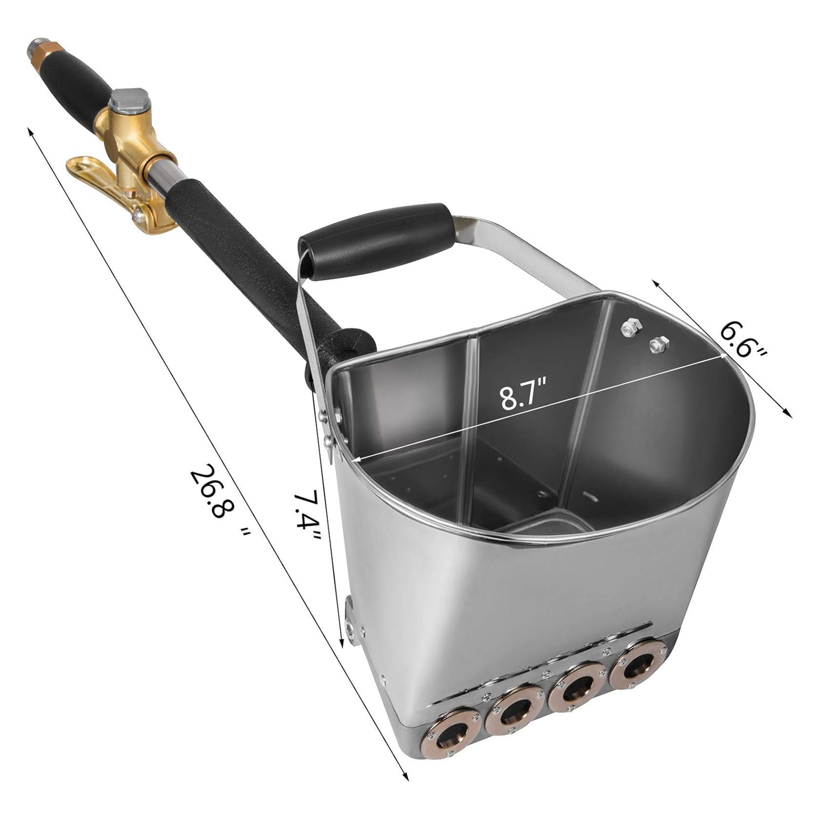 VEVOR 4-Jet 3HP Stucco Sprayer, Plaster Spray Gun for Walls & Ceilings, Silver - VMInnovations