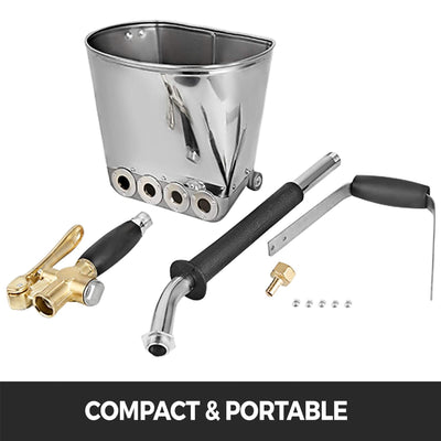 VEVOR 4-Jet 3HP Stucco Sprayer, Plaster Spray Gun for Walls & Ceilings, Silver - VMInnovations