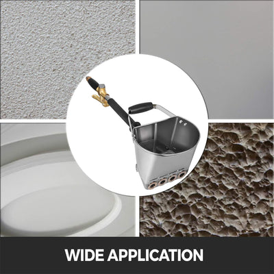 VEVOR 4-Jet 3HP Stucco Sprayer, Plaster Spray Gun for Walls & Ceilings, Silver - VMInnovations