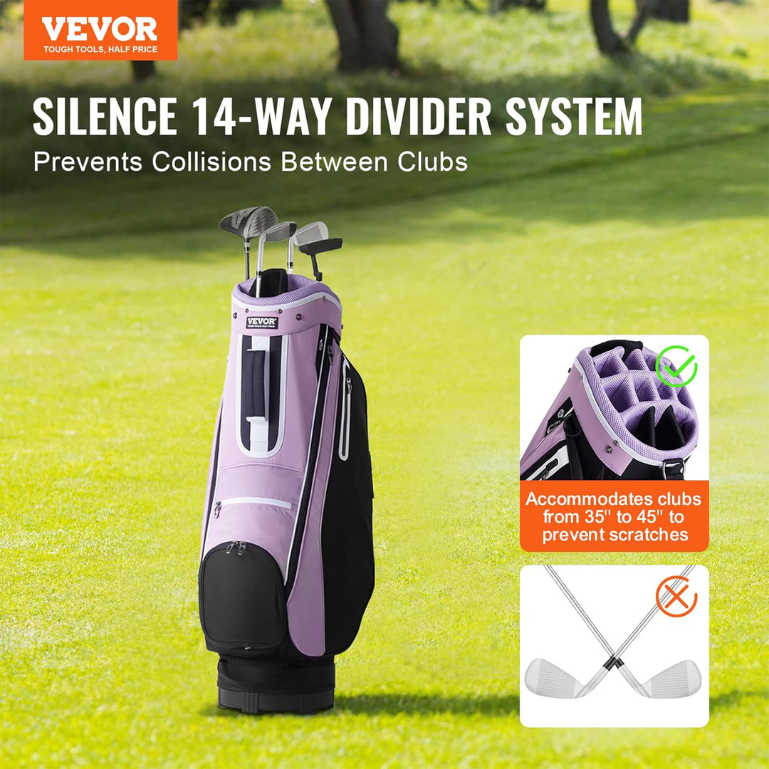 VEVOR 14-Way Golf Cart Bag, Premium Durable Nylon Bag w/Handles (Open Box)