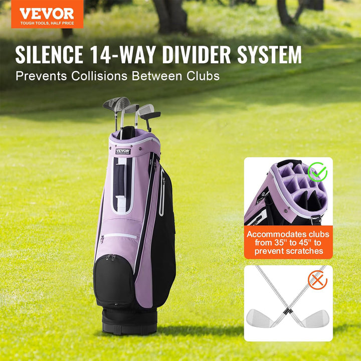 VEVOR 14-Way Golf Cart Bag, Premium Durable Nylon Bag w/Handles (Open Box)