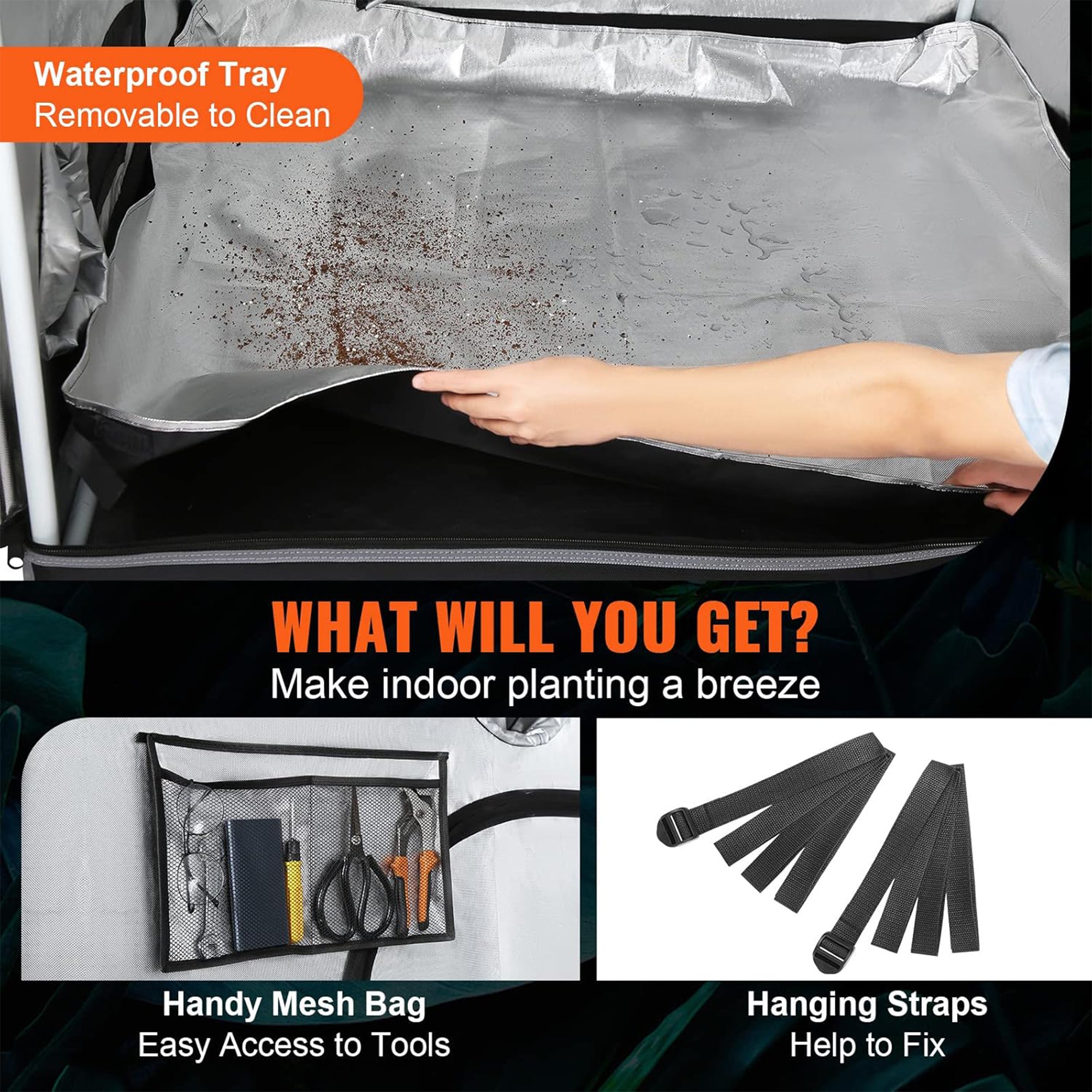 VEVOR Hydroponic Grow Tent, Complete Indoor Plant Growing System, 4x2’, Black - VMInnovations