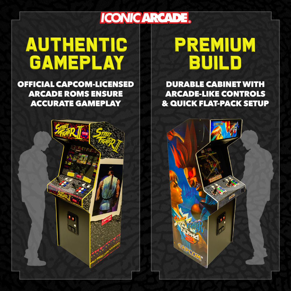 Iconic Arcade Street Fighter II: The World Warrior XT Arcade Machine (For Parts)