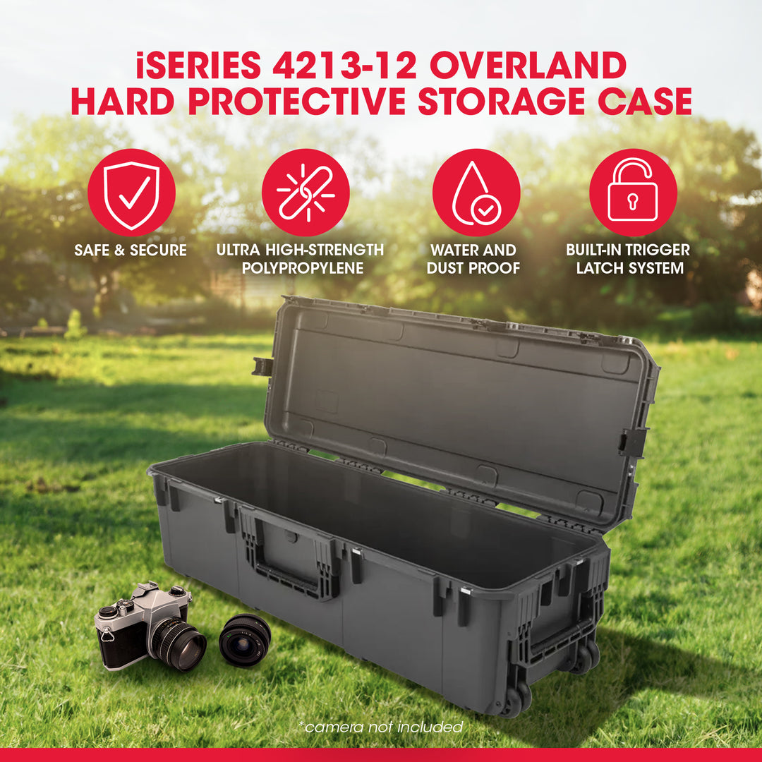 SKB Hard Protective Storage Case Foam & Wheels for Equipment, iSeries (Open Box)