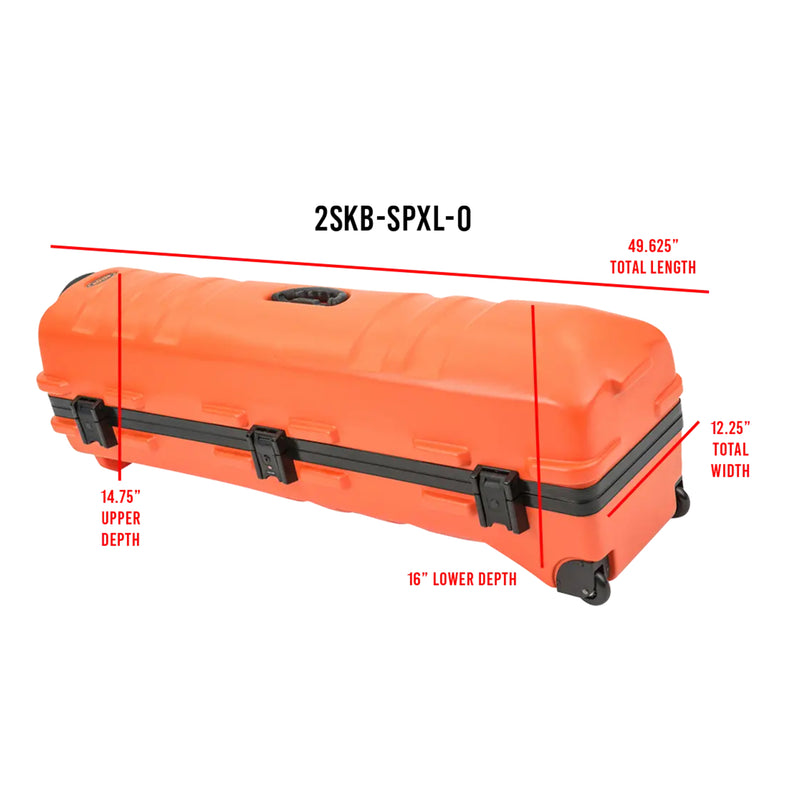 SKB Cases ATA Staff Pro XL Hard Plastic Storage Cart Golf Travel Case, Orange