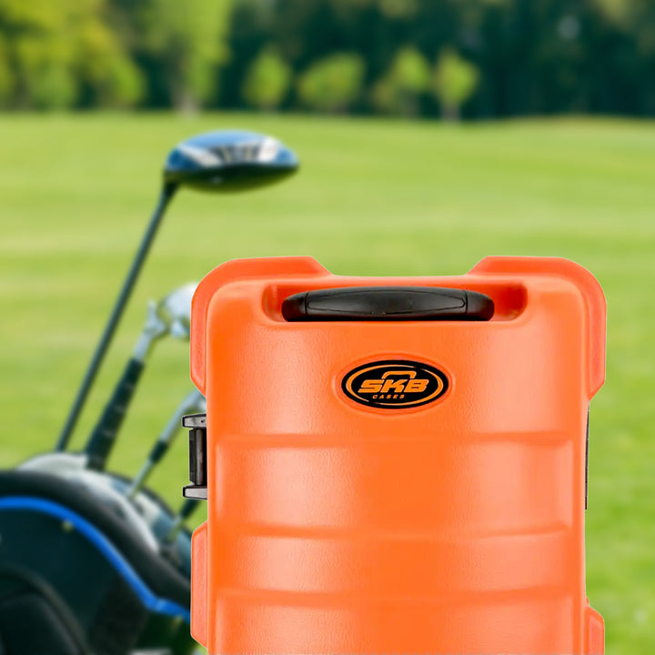 SKB Cases Pro XL Hard Plastic Storage Cart Golf Travel Case, Orange (Open Box)