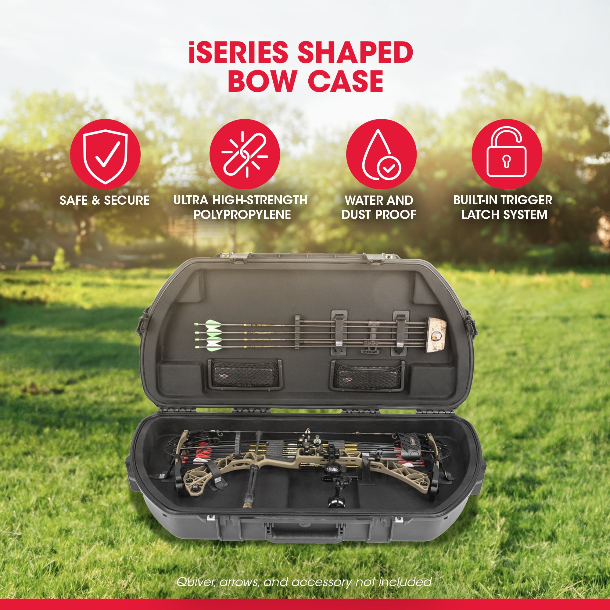 SKB Hard Protective Storage Case, Archery Bow/Arrow iSeries Case, Blk(Open Box) - VMInnovations