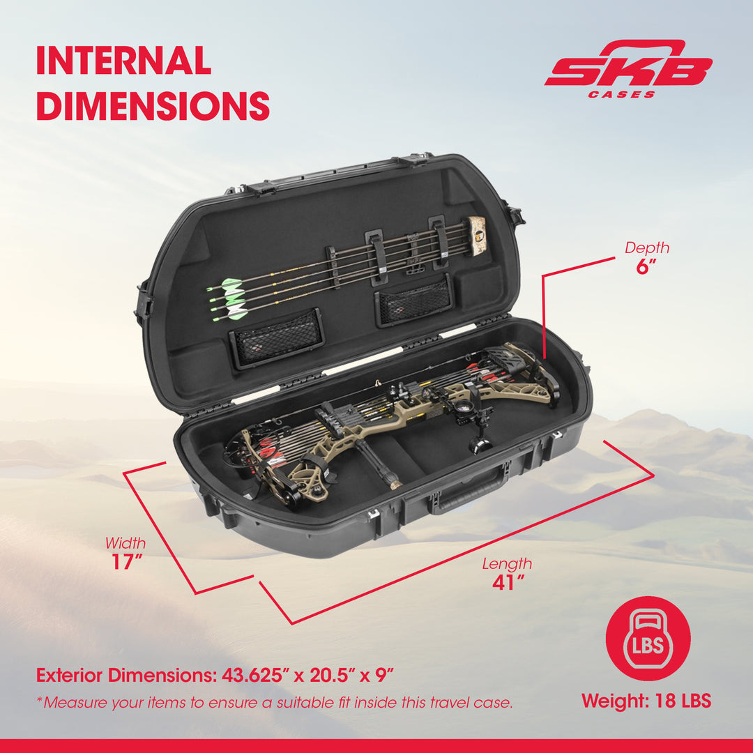 SKB Hard Protective Storage Case, Archery Bow/Arrow iSeries Case, Blk(Open Box) - VMInnovations