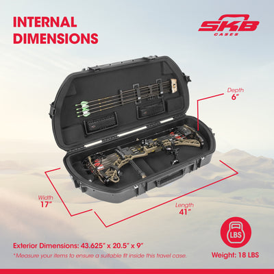 SKB Hard Protective Storage Case, Archery Bow/Arrow iSeries Case, Blk(Open Box) - VMInnovations