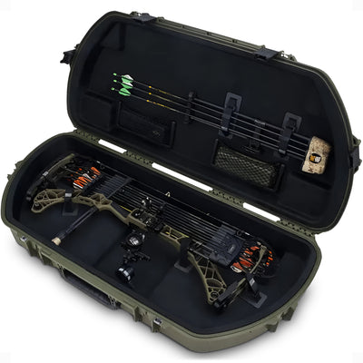 SKB Hard Protective Storage Case, Archery Bow & Arrow iSeries Shaped Case, Green - VMInnovations