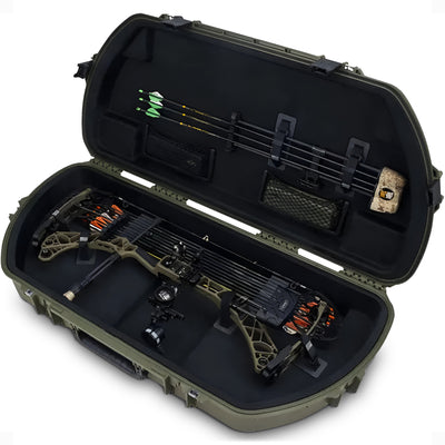 SKB Hard Protective Storage Case, Archery Bow & Arrow iSeries Shaped Case, Green