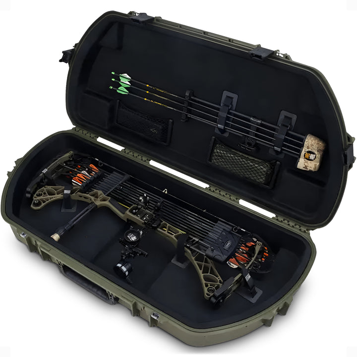 SKB Hard Protective Storage Case, Archery Bow & Arrow iSeries Shaped Case, Green