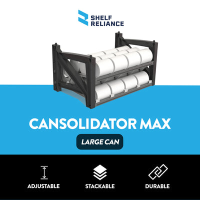 Shelf Reliance Cansolidator Max 60 Soup & Large Canned Storage, USA Made, 3 Pack - VMInnovations