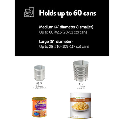 Shelf Reliance Cansolidator Max 60 Soup & Large Canned Storage, USA Made, 3 Pack - VMInnovations