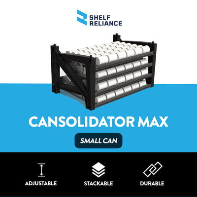 Shelf Reliance Cansolidator Max 156 Soup & Small Canned Storage, USA Made,3 Pack - VMInnovations