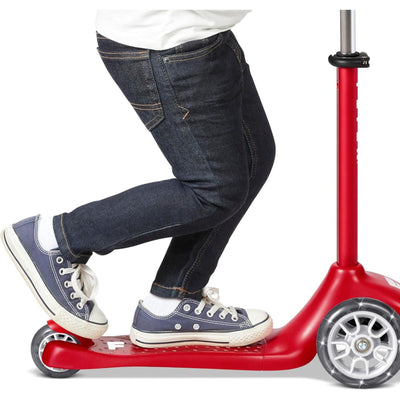 Radio Flyer Kids Toddler Flyer Glider Jr. Ride On Toy w/ Light Up Wheels, Red - VMInnovations
