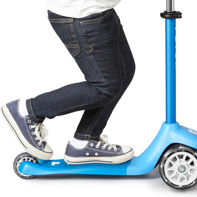 Radio Flyer Kids Toddler Flyer Glider Jr. Ride On Toy w/ Light Up Wheels, Blue - VMInnovations