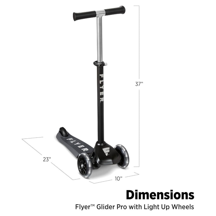 Radio Flyer Kids Scooter, Flyer Glider Pro Ride On w/ Light Up Wheels (Open Box)