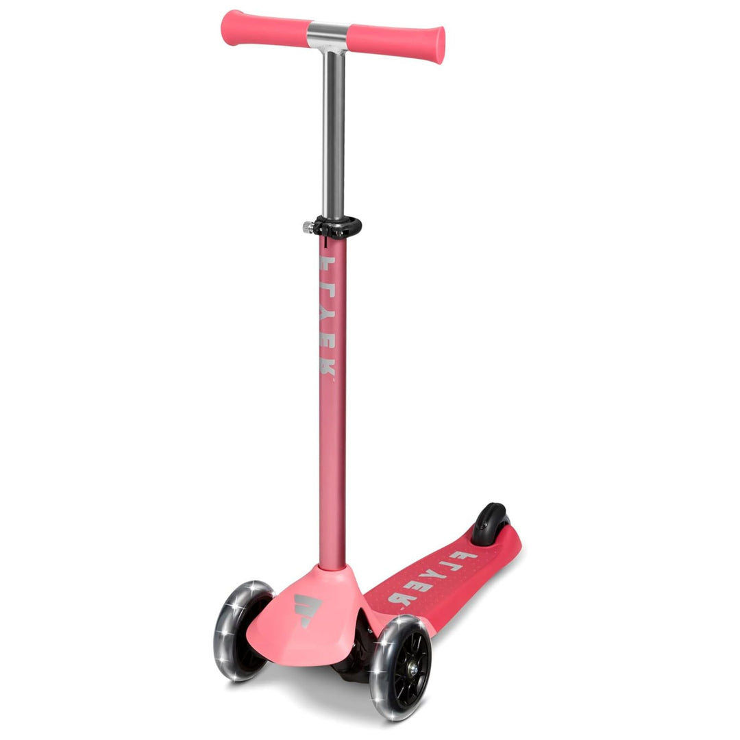 Radio Flyer Kids Scooter, Flyer Glider Pro Ride On Toy w/ Light Up Wheels, Pink