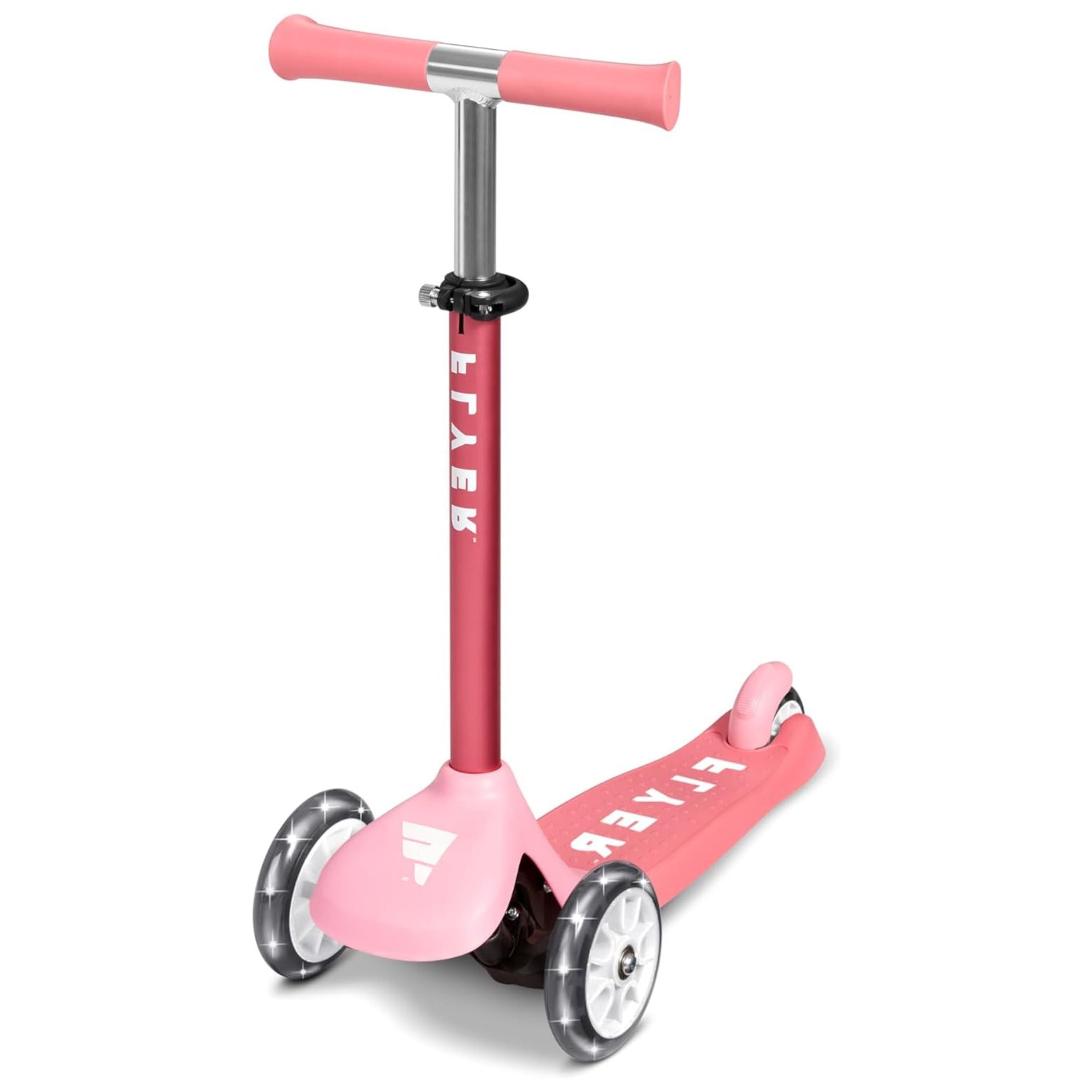Radio Flyer Kids Toddler Flyer Glider Jr. Ride On Toy w/ Light Up Wheels, Pink - VMInnovations