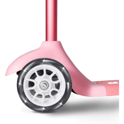 Radio Flyer Kids Toddler Flyer Glider Jr. Ride On Toy w/ Light Up Wheels, Pink - VMInnovations