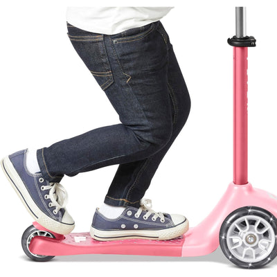 Radio Flyer Kids Toddler Flyer Glider Jr. Ride On Toy w/ Light Up Wheels, Pink - VMInnovations