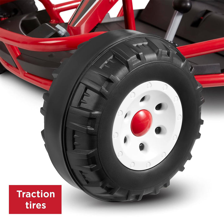 Radio Flyer 24 Volt Electric Go-Kart for Kids Ages 3-8, 2-Seater, Red (Open Box)