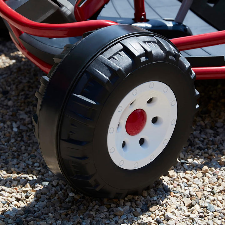 Radio Flyer Ultimate 24 Volt Electric Go-Kart for Kids Ages 3-8, 2-Seater, Red