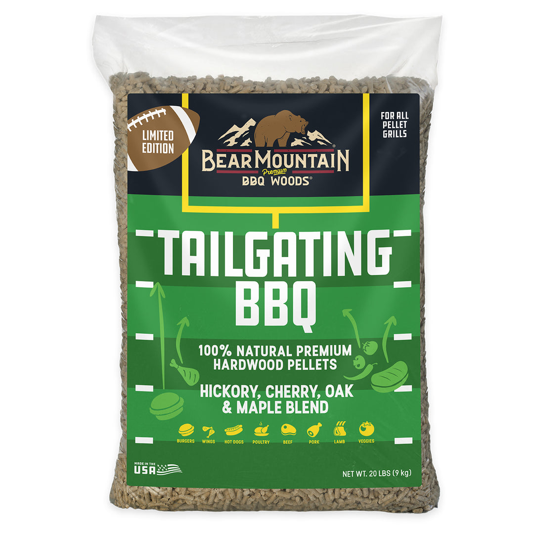 Bear Mountain Tailgating BBQ, Hickory, Cherry, Oak, and Maple Blend, 20 Pounds - VMInnovations