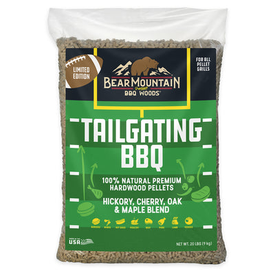 Bear Mountain Tailgating BBQ, Hickory, Cherry, Oak, and Maple Blend, 20 Pounds - VMInnovations