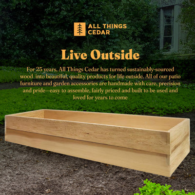 All Things Cedar 6x2 Ft Elevated Garden Box Stackable/ Expandable(Open Box) - VMInnovations
