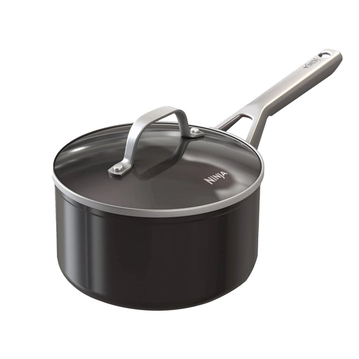 Ninja Foodi NeverStick 2.5 Qt Saucepan w/ Glass Lid, Nonstick, Oven Safe, Black