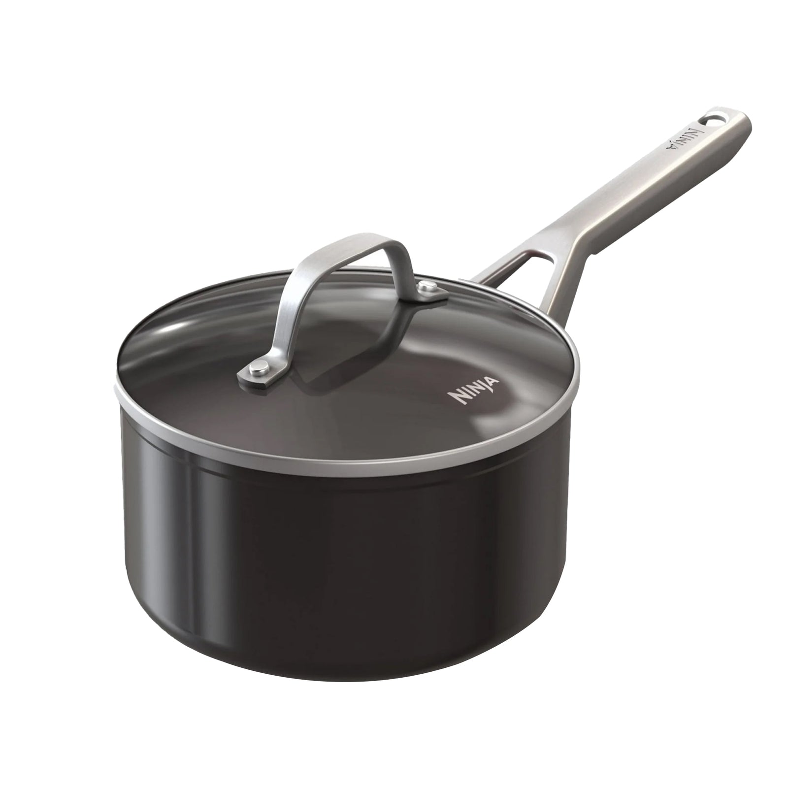 Ninja Foodi 2.5 Qt Saucepan w/ Glass Lid, Nonstick, Oven Safe, Black (Open Box) - VMInnovations
