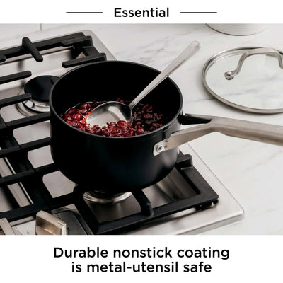 Ninja Foodi 2.5 Qt Saucepan w/ Glass Lid, Nonstick, Oven Safe, Black (Open Box) - VMInnovations