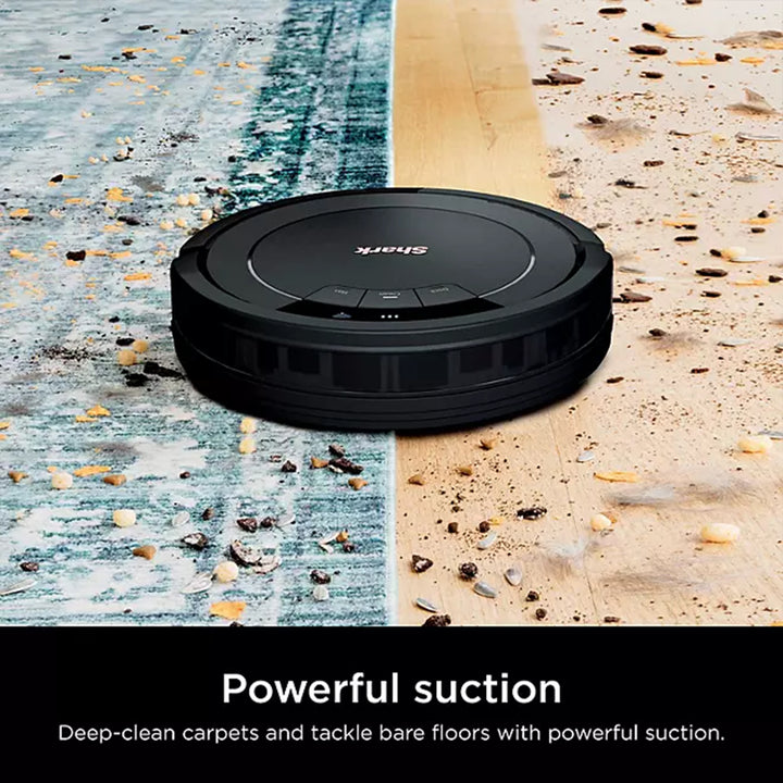 Shark ION Robot Vacuum, Wi-Fi Connected With Bonus Dual Edge Side Brushes, Black