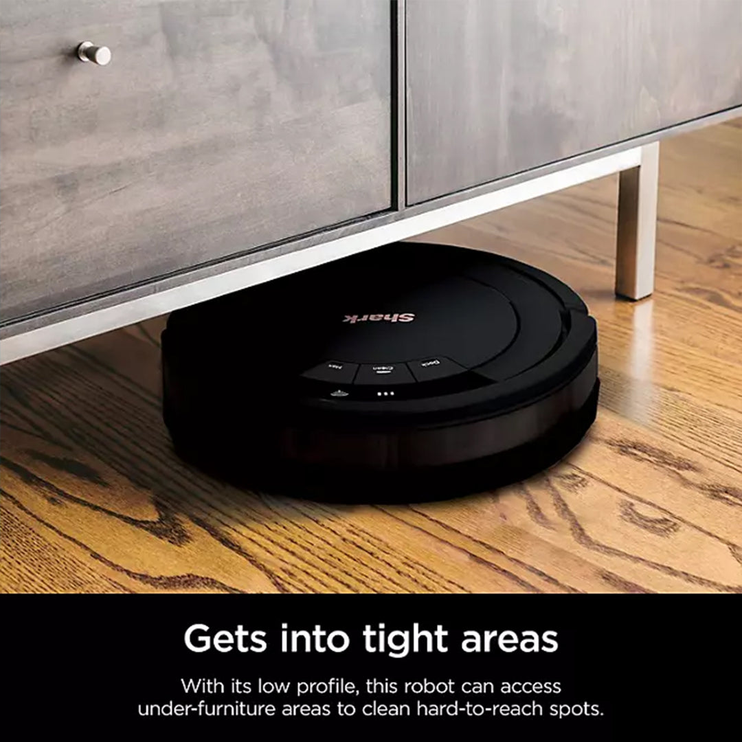 Shark ION Robot Vacuum, Wi-Fi Connected With Bonus Dual Edge Side Brushes, Black