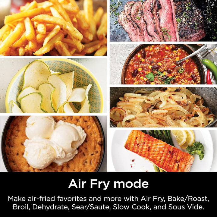 Ninja 6-Qt Air Fryer & Cooker Combo, Multi-Function Non-Stick Pot (For Parts)