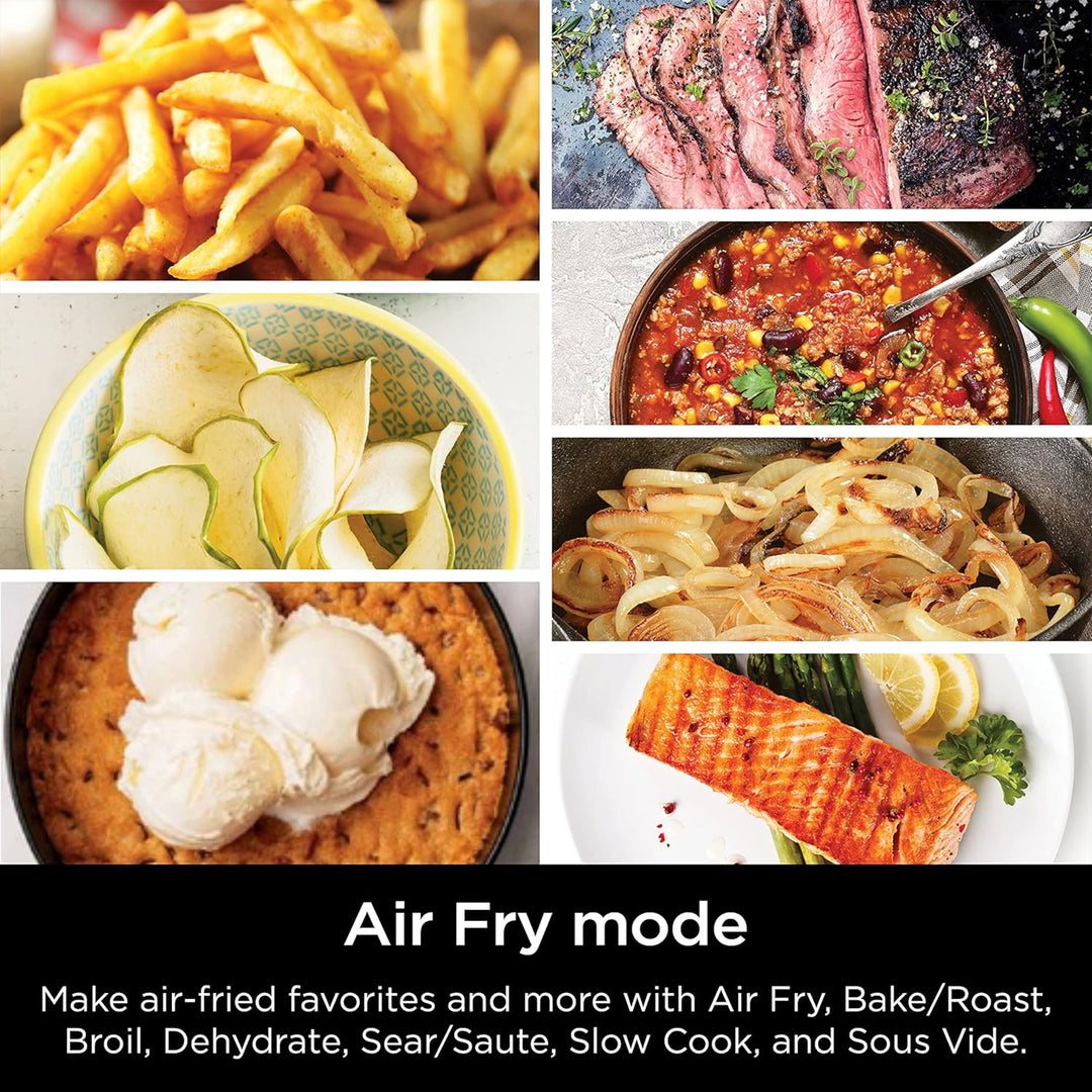 Ninja 6-Qt Air Fryer & Cooker Combo, Multi-Function Non-Stick Pot (For Parts)