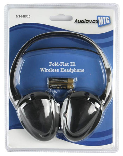 AUDIOVOX MTGHP1C Fold Flat Wireless Automotive Infrared Stereo Headphones