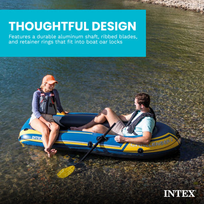 Intex Set of 48" Paddles Plastic Ribbed French Oars for Inflatable Boat (Pair) - VMInnovations