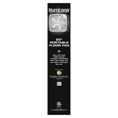 Hurricane 20 Inch Classic Series Floor Box Fan with 3 Speed Settings(Open Box)