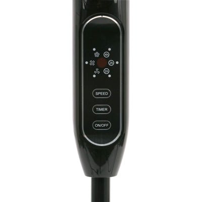 Hurricane 2 Pack Supreme 16" 3 Speed Oscillating Stand Pedestal Fan Remote Black