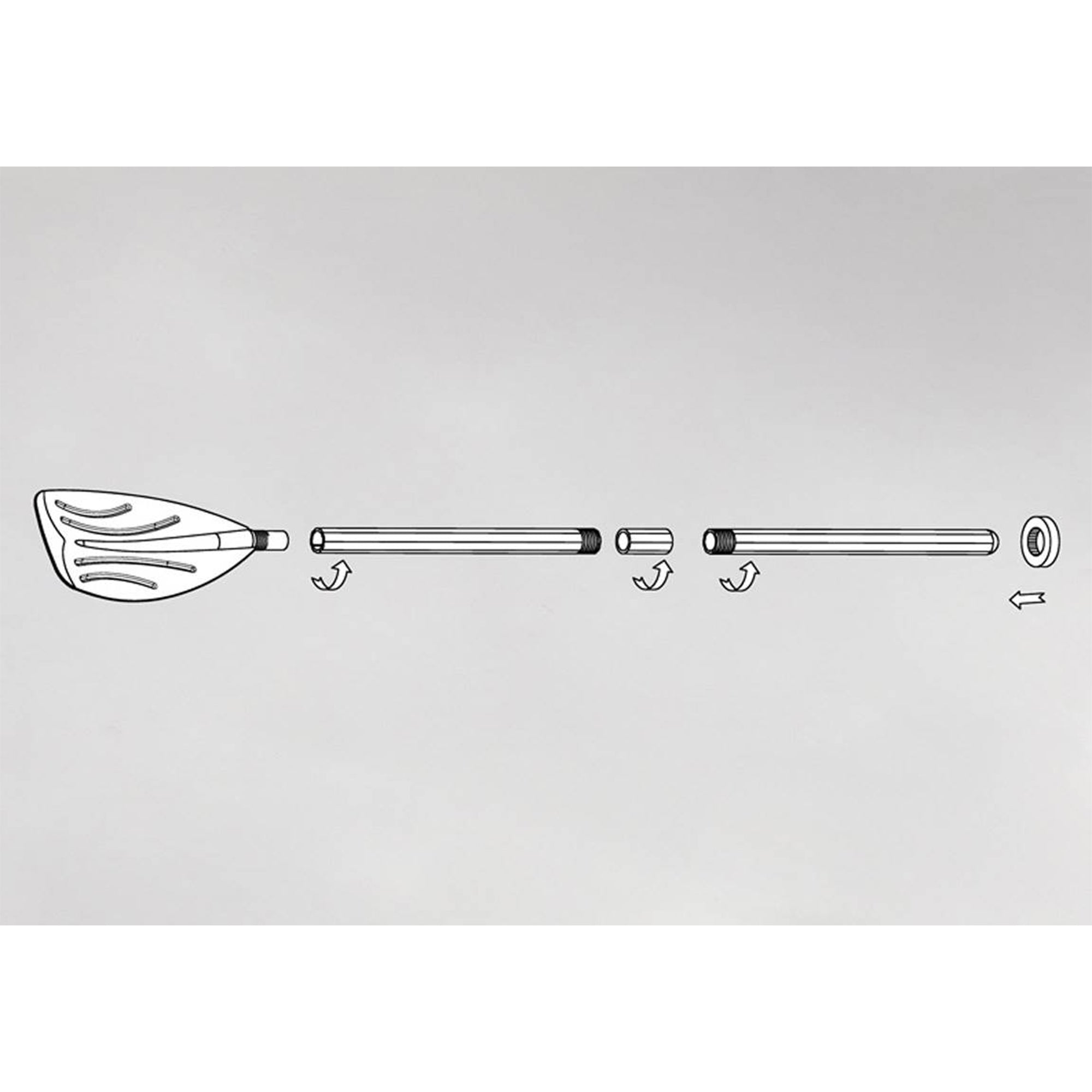 Intex Set of 48" Inflatable Boat Paddles Plastic Ribbed Oars (Pair)(Open Box) - VMInnovations