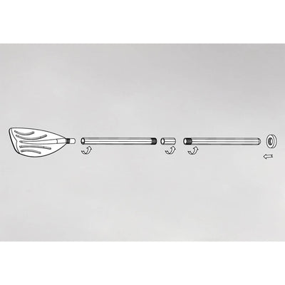 Intex Set of 48" Inflatable Boat Paddles Plastic Ribbed Oars (Pair)(Open Box) - VMInnovations