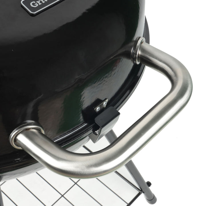 Grill Boss 22" Kettle Charcoal Grill,Porcelain Lid, Large Cooking Area(Open Box)