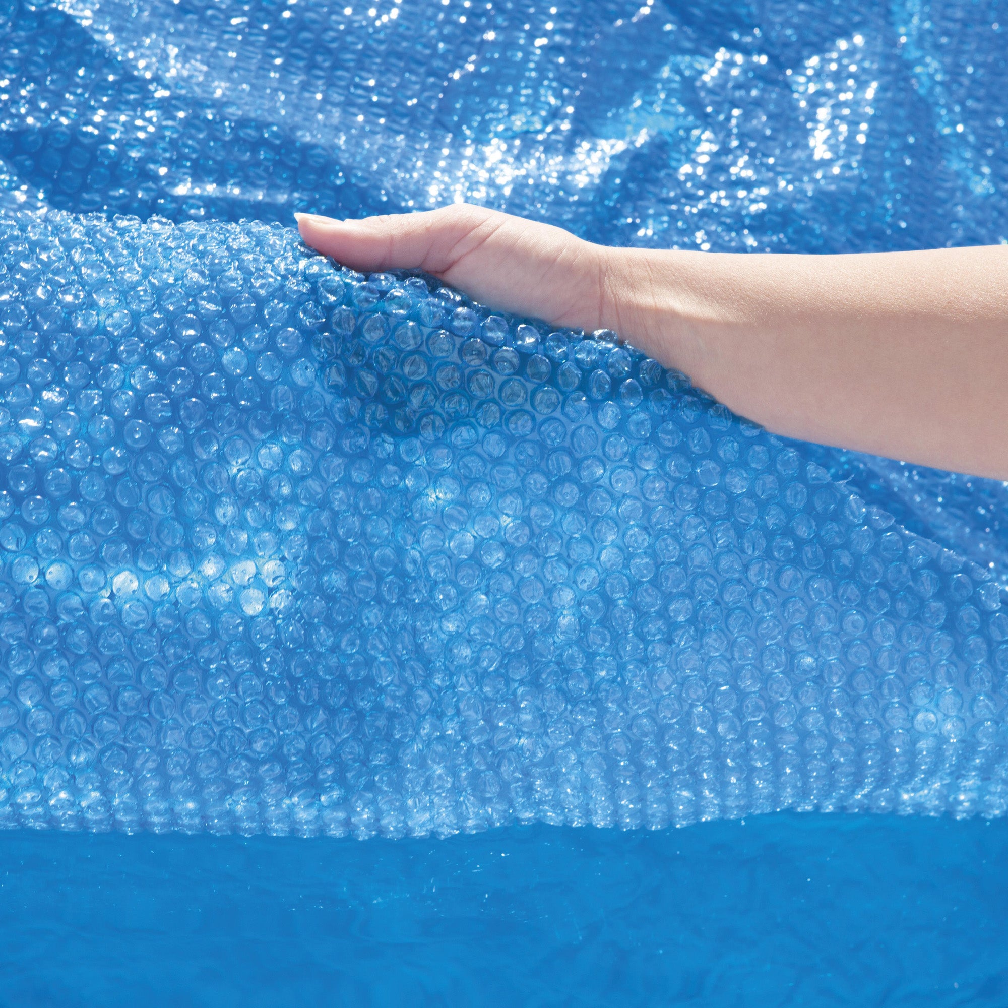 Bestway Round Solar Pool Cover for 10’ Round Above Ground Pools, Blue (Open Box) - VMInnovations