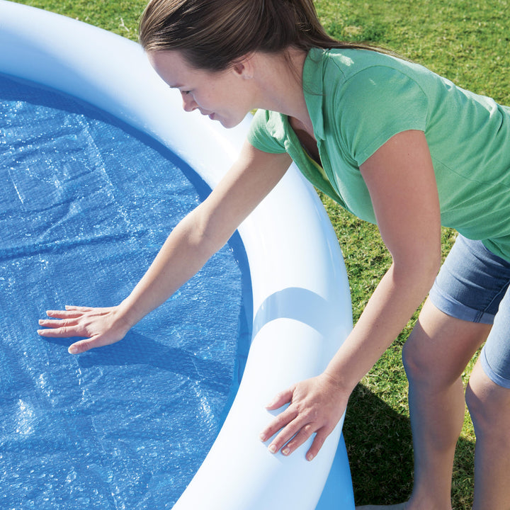 Bestway Round Solar Pool Cover for 10’ Round Above Ground Pools, Blue (Open Box)